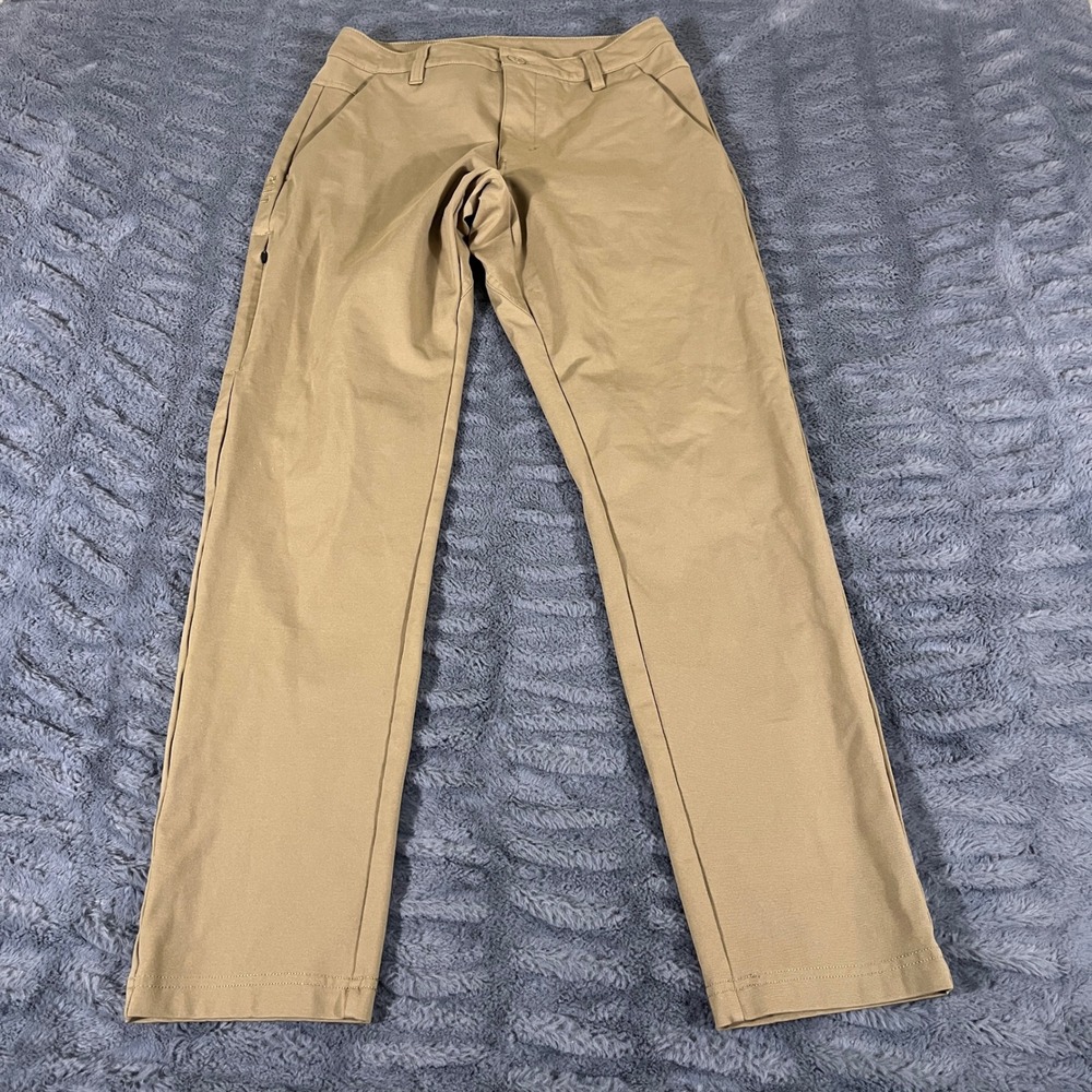 BYLT Premium Basics Everyday Pant Mens 31 Khaki Tan Slim Straight MBP0185-222-31